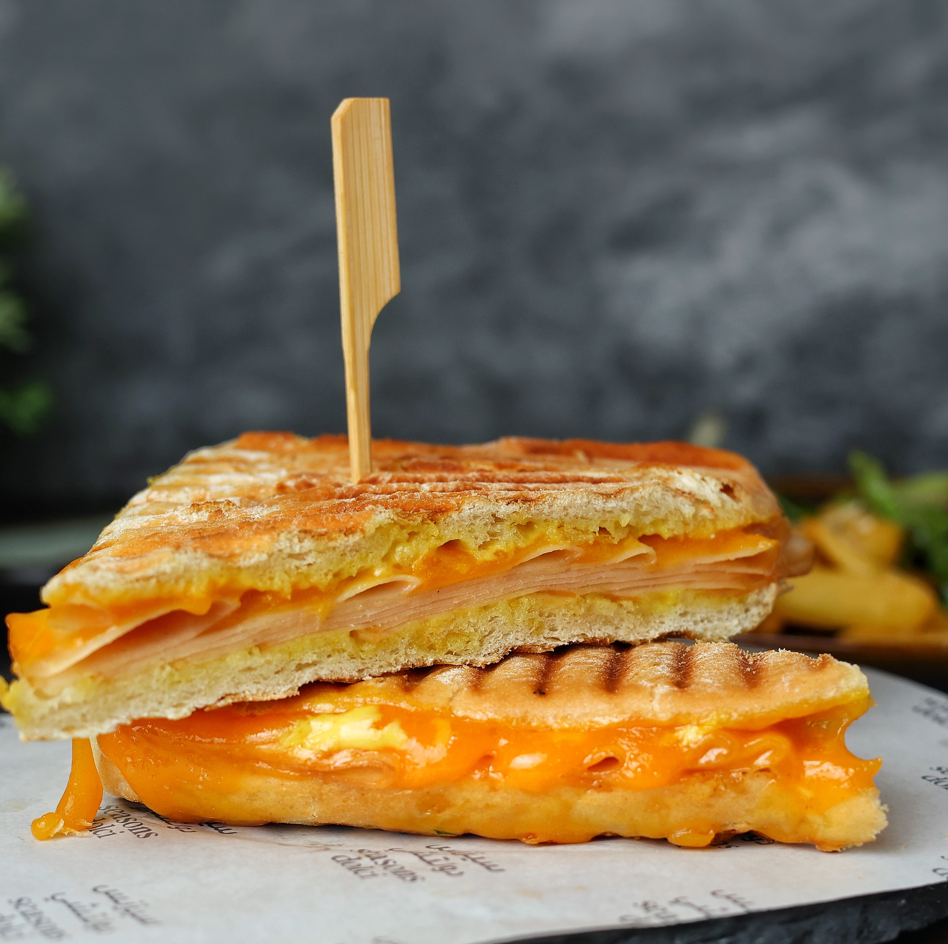 Classic Croque Panini- Smoked Turkey and Cheese